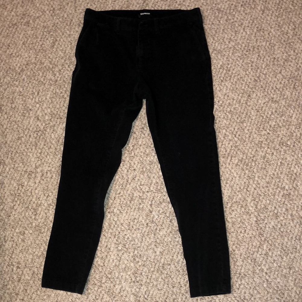 Express 32 x 32 Black Chinos Super Skinny Perfect Contemporary Men’s Fit & Style